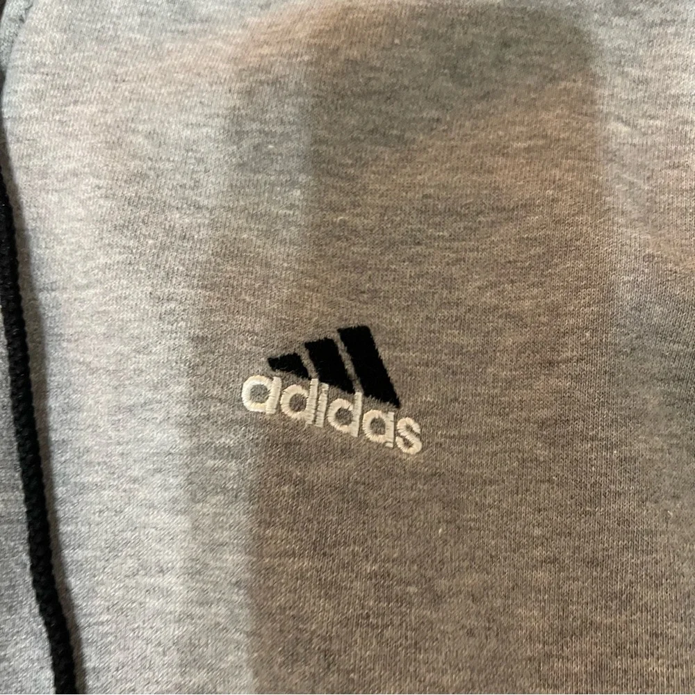 Adidas Full Zip 90’s Hoodie Vest Reversible Gray Black VTG please Read